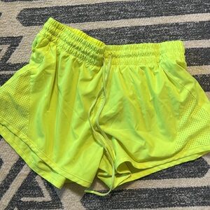 Neon Yellow Athletic Shorts